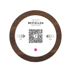 Runder Holz-Tischaufleger inkl. NFC by Smoofdots