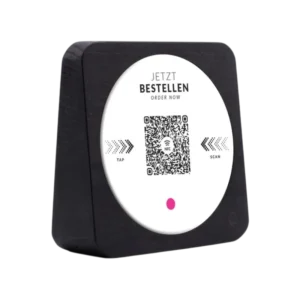 Quadratischer Holz-Tischaufsteller inkl. NFC by Smoofdots